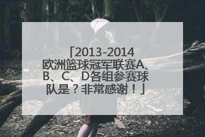 2013-2014欧洲篮球冠军联赛A、B、C、D各组参赛球队是？非常感谢！