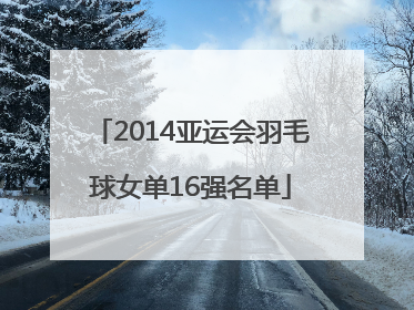 2014亚运会羽毛球女单16强名单