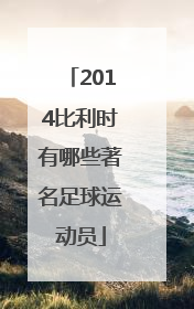 2014比利时有哪些著名足球运动员