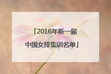 2016年新一届中国女排集训名单