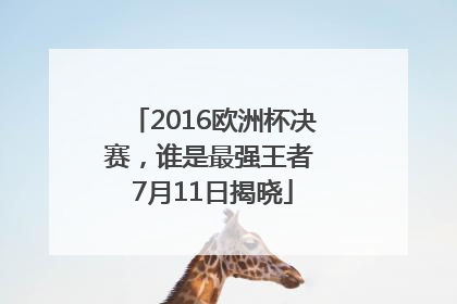 2016欧洲杯决赛，谁是最强王者 7月11日揭晓