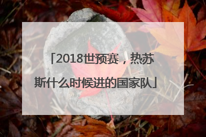 2018世预赛，热苏斯什么时候进的国家队