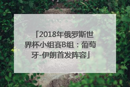 2018年俄罗斯世界杯小组赛B组：葡萄牙-伊朗首发阵容