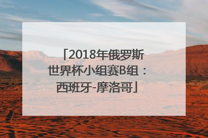 2018年俄罗斯世界杯小组赛B组：西班牙-摩洛哥