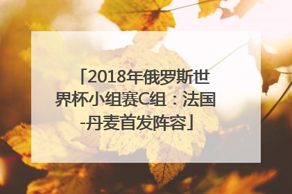 2018年俄罗斯世界杯小组赛C组：法国-丹麦首发阵容