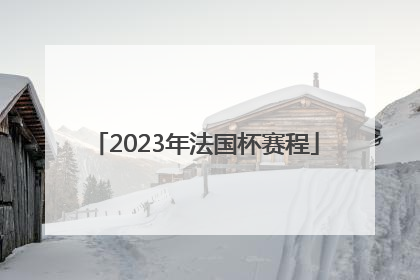 2023年法国杯赛程