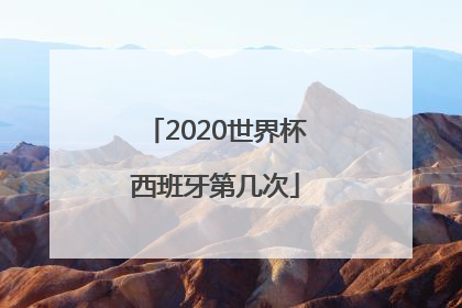 2020世界杯西班牙第几次