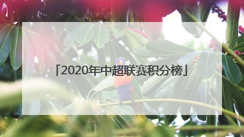 2020年中超联赛积分榜