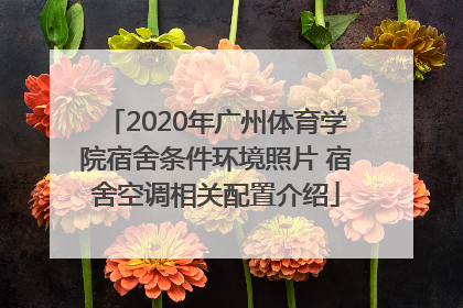 2020年广州体育学院宿舍条件环境照片 宿舍空调相关配置介绍