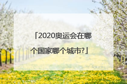 2020奥运会在哪个国家哪个城市?