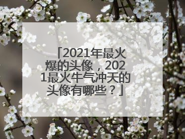 2021年最火爆的头像，2021最火牛气冲天的头像有哪些？