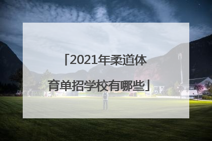 2021年柔道体育单招学校有哪些