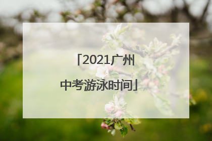 2021广州中考游泳时间