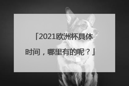 2021欧洲杯具体时间，哪里有的呢？