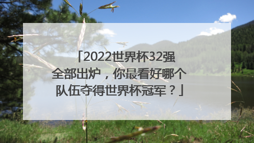 2022世界杯32强全部出炉，你最看好哪个队伍夺得世界杯冠军？