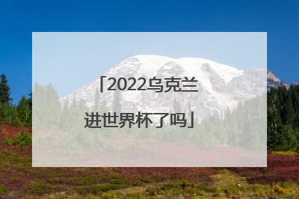 2022乌克兰进世界杯了吗