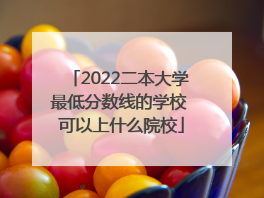 2022二本大学最低分数线的学校 可以上什么院校