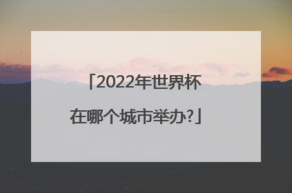 2022年世界杯在哪个城市举办?