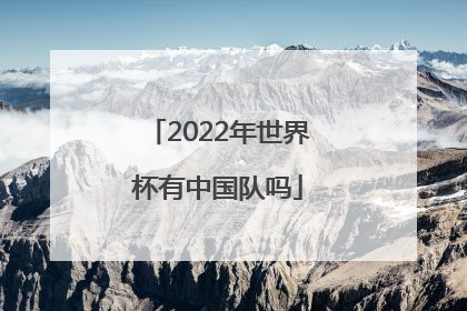 「2022年世界杯有中国队吗」2022年世界杯中国队赛程