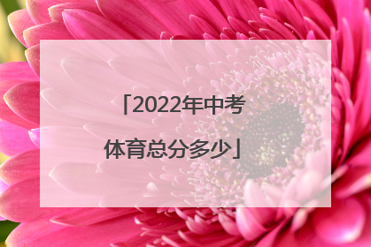 2022年中考体育总分多少