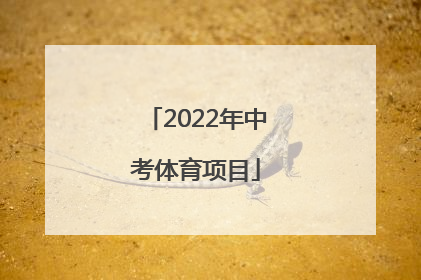 「2022年中考体育项目」深圳2022年中考体育项目