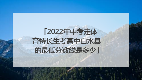 2022年中考走体育特长生考高中白水县的最低分数线是多少