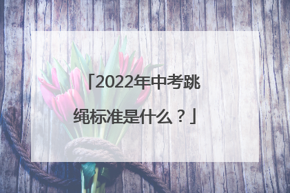 2022年中考跳绳标准是什么？