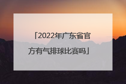 2022年广东省官方有气排球比赛吗