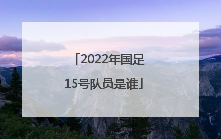 2022年国足15号队员是谁