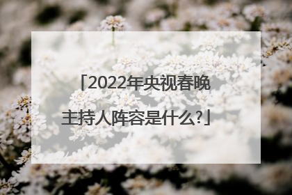 2022年央视春晚主持人阵容是什么?