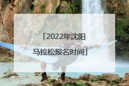 2022年沈阳马拉松报名时间