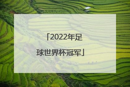 「2022年足球世界杯冠军」2022年足球世界杯冠军是谁