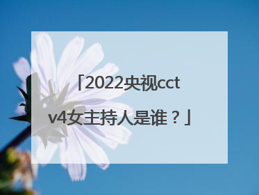 2022央视cctv4女主持人是谁？