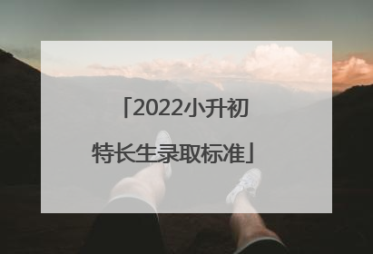 2022小升初特长生录取标准