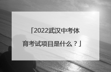 2022武汉中考体育考试项目是什么？