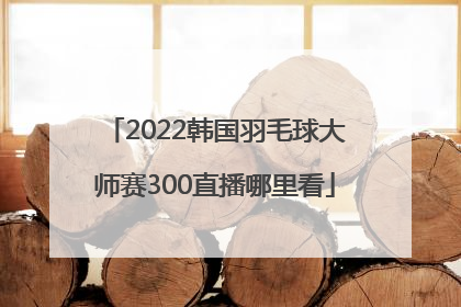 2022韩国羽毛球大师赛300直播哪里看