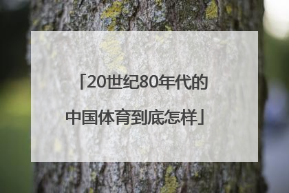 20世纪80年代的中国体育到底怎样