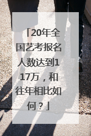 20年全国艺考报名人数达到117万，和往年相比如何？