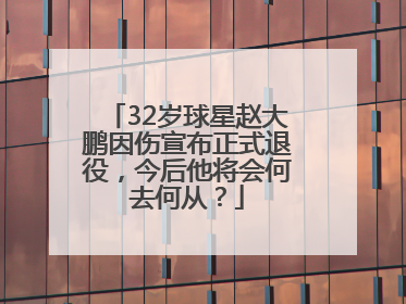 32岁球星赵大鹏因伤宣布正式退役，今后他将会何去何从？