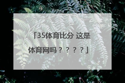 35体育比分 这是体育网吗？？？？