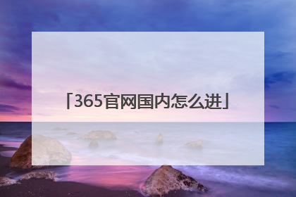 365官网国内怎么进