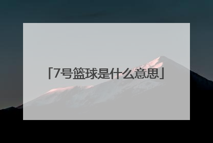 「7号篮球是什么意思」篮球4号位是什么意思