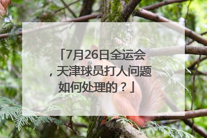 7月26日全运会，天津球员打人问题如何处理的？