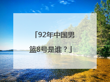 92年中国男篮8号是谁？