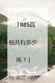 985高校共有多少所？