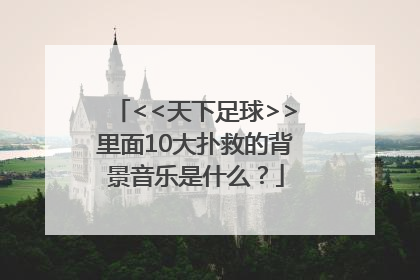 <<天下足球>>里面10大扑救的背景音乐是什么？