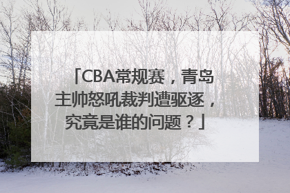 CBA常规赛，青岛主帅怒吼裁判遭驱逐，究竟是谁的问题？