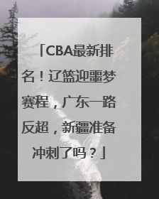 CBA最新排名！辽篮迎噩梦赛程，广东一路反超，新疆准备冲刺了吗？