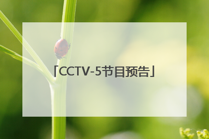 CCTV-5节目预告
