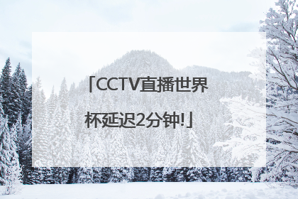 CCTV直播世界杯延迟2分钟!